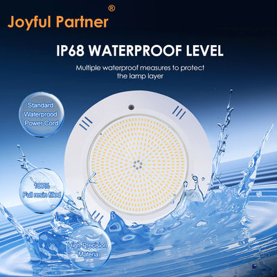 Resina epoxi Relleno de piscina subacuática luz de pared ABS instalado en la carcasa IP68 AC12V 18W Dia 260mm