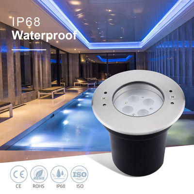 Luzes de piscina LED 4W 8W 12W 24VDC IP68 Inoxidable resistente al agua 316 RGB 3in1 para piscinas