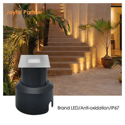 IP67 Iluminación LED en el suelo 1W 2W 3W Tipo cuadrado SS cubierta de vidrio congelado sin lentes