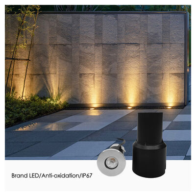 Luz subterránea de jardín encasillado LED exterior de acero inoxidable a prueba de agua 12V 24V 3W