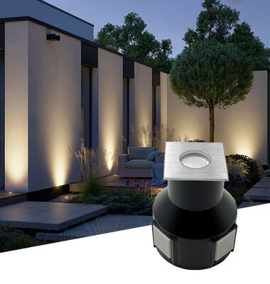 Luces LED Empotradas en Suelo 3W RGB 3En1 DC24V Ángulo de Haz 60 Grados Carcasa de Aluminio Impermeable