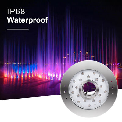 Luz de fuente LED DMX512 controlada DC24V de acero inoxidable RGBW Cambio de color para el paisaje submarino