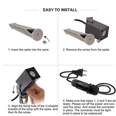 Lámpara de jardín LED de árbol cuadrado impermeable IP65 de aluminio exterior con certificación CE