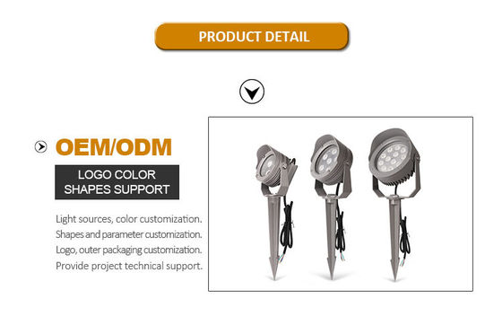 IP65 12V DC Disminución de la luz LED Decorativo Luz de aluminio de aluminio exterior lámpara de paisaje