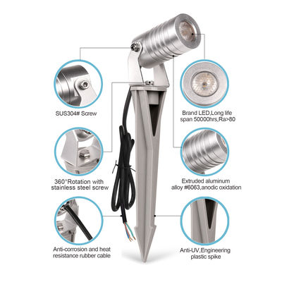 IP65 de aluminio LED a prueba de agua luz de jardín punto caliente blanco exterior de luz de pico