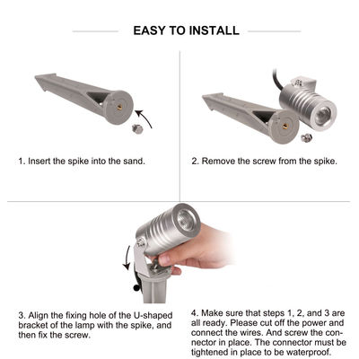IP65 de aluminio LED a prueba de agua luz de jardín punto caliente blanco exterior de luz de pico