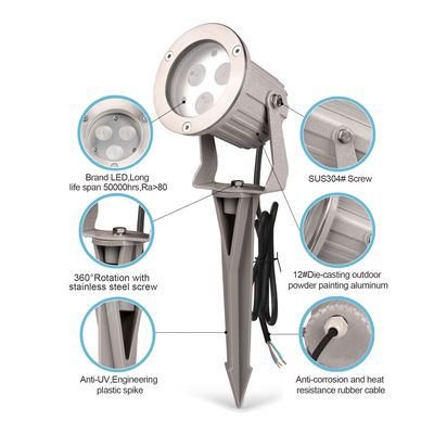 RGB Paisaje colorido Fuera de árbol luces de punto impermeable 9W jardín LED faro