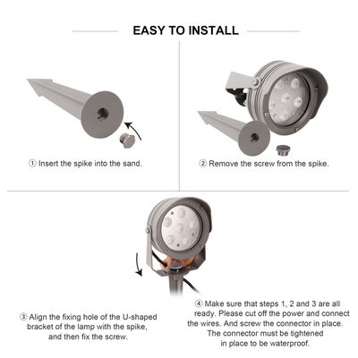 Aluminio de aleación LED luz de jardín IP65 impermeable luz de jardín al aire libre