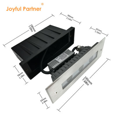 Luz subterránea impermeable en recubrimiento enterrada DC24V 3X1W LED de un solo color CREE/OSRAM LED