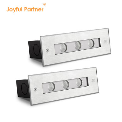 Luz subterránea impermeable en recubrimiento enterrada DC24V 3X1W LED de un solo color CREE/OSRAM LED