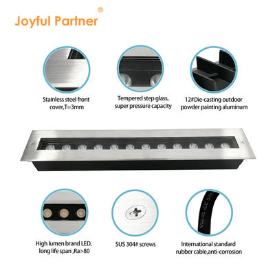 Luz LED subterránea 12W 24W Construido Usado como lavavajillas de pared 500MM longitud cubierta frontal de acero inoxidable