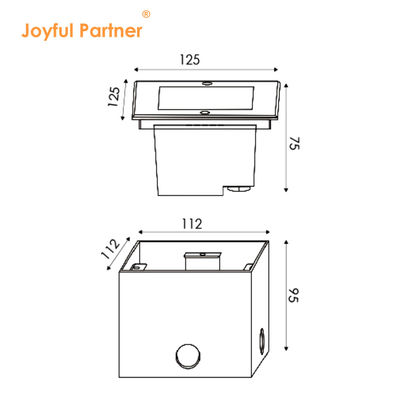 Luz LED cuadrada en el suelo Original CREE/OSRAM LED 4W 8W IP67 CE RoHS para el camino del paisaje
