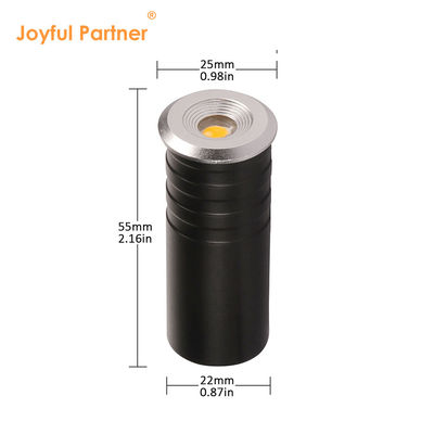 Luz de paso Mini LED con cubierta frontal de acero inoxidable, LED CREE XPE de 1W con caja trasera de aluminio