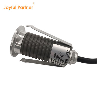 Mini IP67 luz subterránea resistente al agua de un solo color de acero inoxidable 3000K 1W 3W montaje en receso