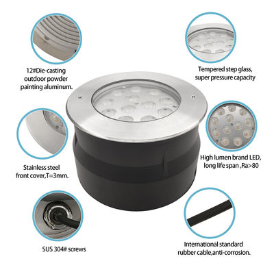 12w 24w 36w LED exterior luz subterránea lámpara enterrada escalera escalera luz