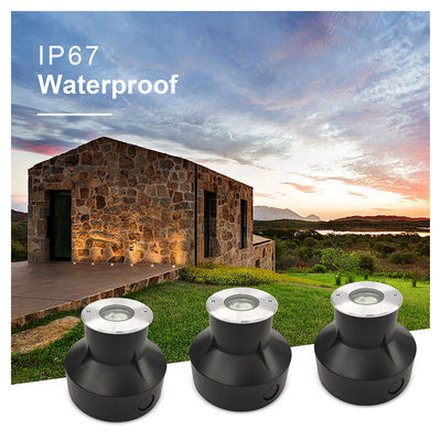 1W 3000k LED blanco cálido luz subterránea IP67 enterrado en el suelo iluminación recubierta