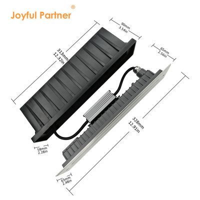 LED lineal luz de tierra 12W DMX512 acero inoxidable cubierta delantera de suelo encasillado
