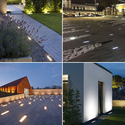 LED lineal luz de tierra 12W DMX512 acero inoxidable cubierta delantera de suelo encasillado