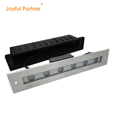 IP67 impermeable Luminosa lineal en tierra cubierta SS Blanco cálido 12W DMX512 cubierta frontal de acero inoxidable