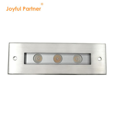 Luz LED en el suelo DC24V 3W 6W 3000K #316 SS IP67 longitud lineal 195MM +vidrio templado