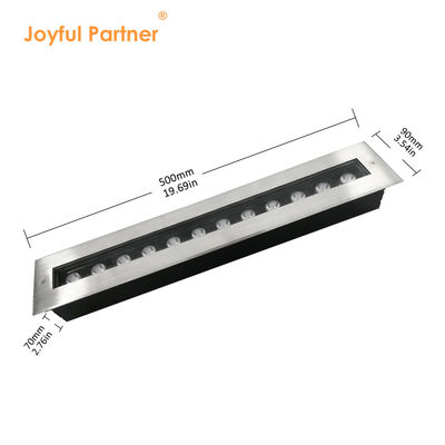 Luz de suelo enterrada de 500MM de longitud IP67 Cuerpo de lámpara de acero inoxidable 316 para proyecto de jardín