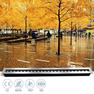 Luz LED lineal en tierra 1 metro de longitud 24W 48W IP67 Control DMX calificado para jardín al aire libre