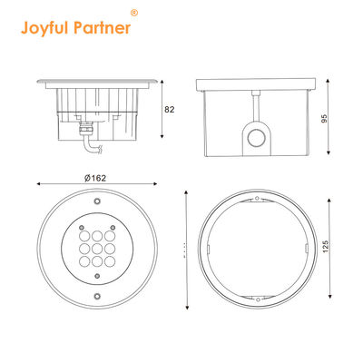 Revestimiento de aluminio impermeable en el suelo 3500K Blanco cálido DIA162MM 2 años de garantía