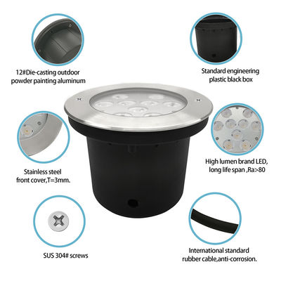Luces de bajo suelo de alta potencia de 9W LED en exteriores