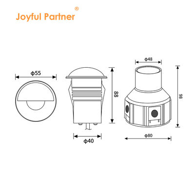 Luces LED subterráneas de semi-sombra en el lado emitente IP67 en el suelo