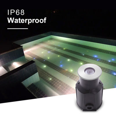 Mini recubrido 1W 2W LED luz de piscina subterránea IP68 3000k 12V / 24V DC