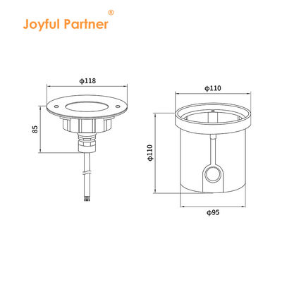 Piscina luz submarina 3W 6W IP68 RGB Resistencia UV DC24V