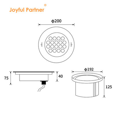 316 acero inoxidable RGBW luz submarina 4 en 1 40W DC24V LED luces de la piscina