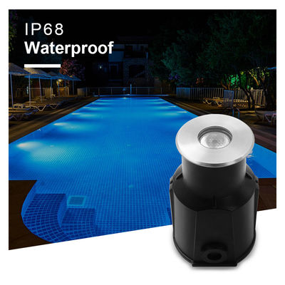 Luces de piscina coloridas subacuáticas de acero inoxidable RGB3en1 LED 3W DC24V con manga de montaje de plástico