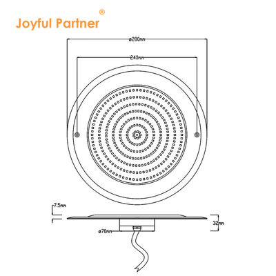 IP68 LED PAR56 Luz de piscina RGB Cambio de color 12VDC AC 35W DIA280mm SMD2835 432pcs con paquete de color