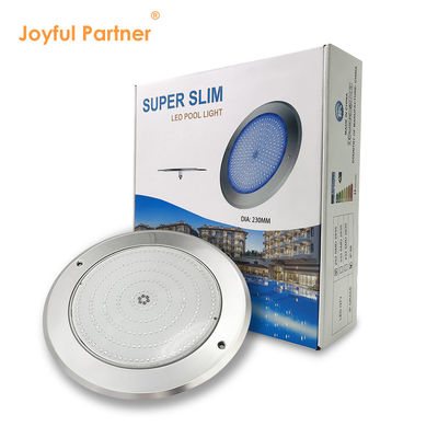 Inmune a agua PAR56 LED Pool Light 316 SS ABS carcasa Ultra delgada 7.5mm Resina Rellena de la pared Montado 230MM 18W 25W DC AC12V