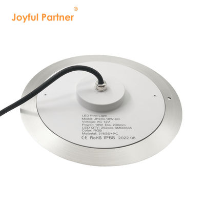 Inmune a agua PAR56 LED Pool Light 316 SS ABS carcasa Ultra delgada 7.5mm Resina Rellena de la pared Montado 230MM 18W 25W DC AC12V