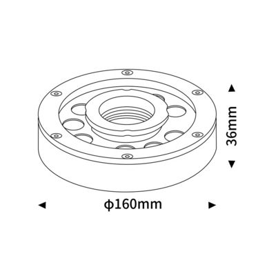 Luz de anillo de boquilla de fuente sumergible