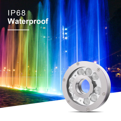18W RGB LED fuente de luz de la piscina DMX Control impermeable IP68 luz submarina