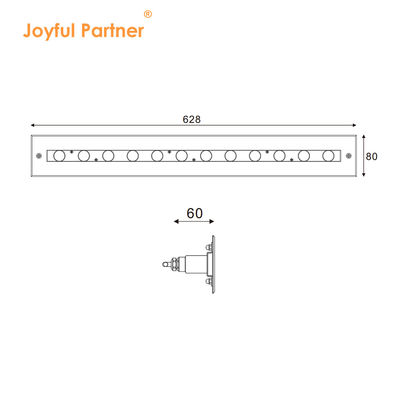 SS316L Luz lineal submarina 3000K 4000K 6000K IP68 lámpara de lavado de pared LED