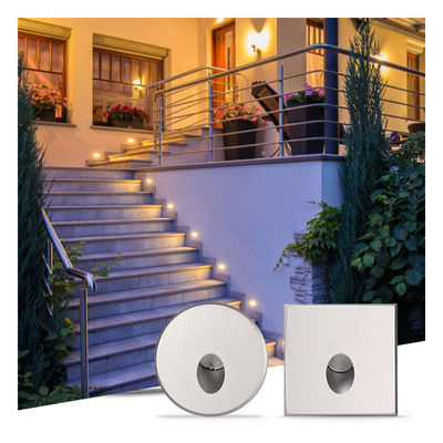 Lámpara de pared LED inteligente IP65 Aluminio Cuerpo cuadrado Forma DC 24v 1w 2w 3w Luz de escalera LED para pasillo