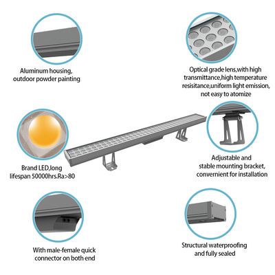 Lámpara de lavadora de pared de fachada de 108W 1000MM