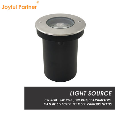 3W 6W 9W jardín LED luz subterránea RGB cambio de color luces en receso
