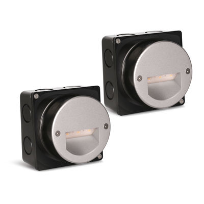 Aluminio exterior luz LED paso IP65 redondo cubierta cuadrada escalera de la pared de manga
