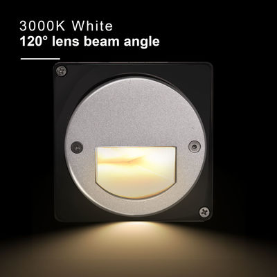 Aluminio exterior luz LED paso IP65 redondo cubierta cuadrada escalera de la pared de manga