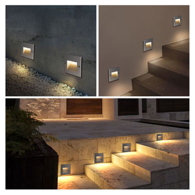 Lámparas de escalera lateral de aluminio cuadrado LED IP65