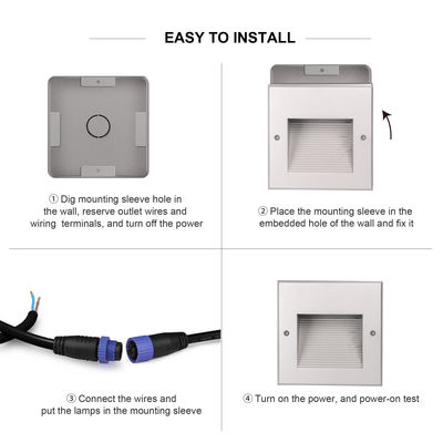6W COB Iluminación de pared de escalera IP65 para pasillo Iluminación de esquina de pared LED