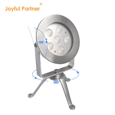 Foco subacuático LED RGBW de acero inoxidable 316, control DMX512, 12V 24 Voltaje, cambio multicolor