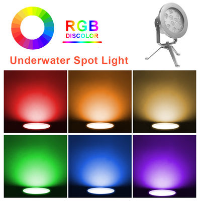LED RGBW Luz de fuente submarina DMX Control de acero inoxidable Luces submarinas