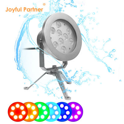 Colorido RGBW Fuente de agua LED luces DMX Control de acero inoxidable luz submarina