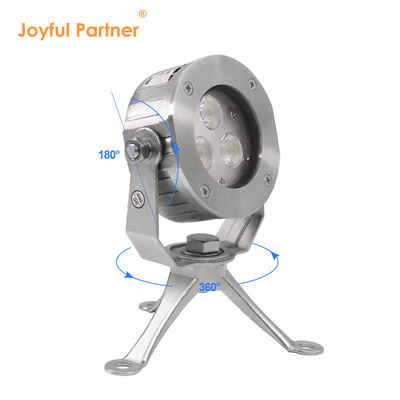 Control de alta calidad DC24V 304 de acero inoxidable DMX512 RGBW IP68 12w LED luz submarina
